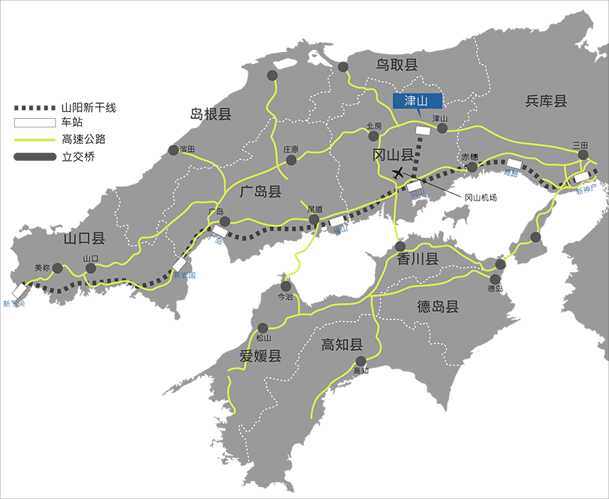 冈山津山地图